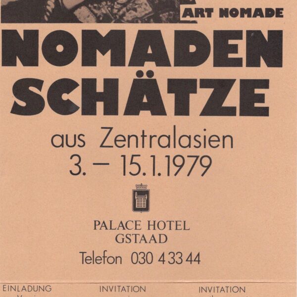 Nomadenschaetze: 1971 our first exhibition in Gstaad